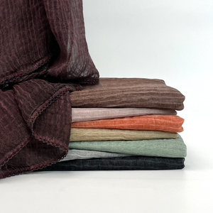 Écharpe tendance personnalisée en viscose et coton avec bordure en dentelle brodée arc-en-ciel, teinte à la main couleur vieillie, pour femmes musulmanes, châle 2026 - Product Image 2