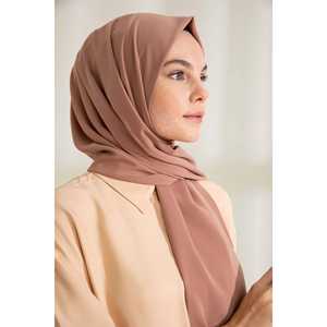 Medina <b>Silk</b> <b>Shawl</b> Coffee With Milk Long Women's Scarf Elegant Headwear - Product Image 1