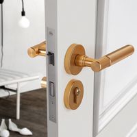 Pogo Noir Grand 58 Silencieux CNC En Relief Serrure De Porte Design Moderne Oxydé Poignée De Porte En Bois pour Hôtel Intérieur Chambre Application