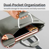 Sac de transport pour documents professionnels en cuir PU format A4, grande capacité, avec compartiments de rangement, sac à main pour le bureau, l'école, le travail et les voyages d'affaires