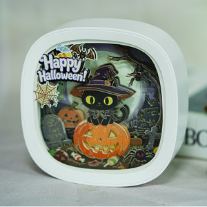 Hot-bán Quà Tặng Mới lạ hạnh phúc Halloween 3D Giấy Thủ Công Giấy cắt hộp Đèn cho trang trí nội thất bảng đèn - Product Image 6