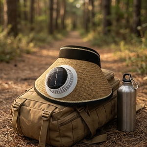 Casquette de baseball professionnelle respirante pour le sport en plein air avec protection <span class=keywords><strong>solaire</strong></span>, ventilateur de refroidissement à vitesse réglable et chargement USB, vente en gros - Product Image 1