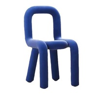 Chaise de salle à manger moderne en métal, tabouret créatif avec dossier pour café, studio, salon de manucure (vente en gros)