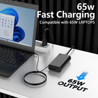 Vente flash - Chargeur pour ordinateur portable 65W USB C Type-C, adaptateur secteur rapide PD, chargeur universel pour ordinateur portable pour Len Thinkpad ADLX65YDC2A