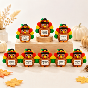 Statuette di Tacchino per il Ringraziamento, Decorazioni in Resina a Forma di Tacchino, Ornamenti da Tavola per l'Autunno e le Festività, per Negozi e Casa - Product Image 1