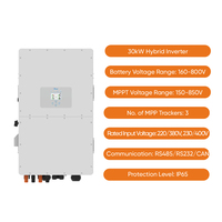 Système de stockage d'énergie solaire triphasé 30 kW 60 kWh hybride PV ESS avec panneaux bifaciaux 550 W pour applications hors réseau et sur réseau