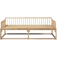 Neo-Chinesischer Stil Massivholz-Sofa aus Ulmenholz im Ming-Qing-Dynastie-Arhat-Design Platzsparendes Einzel-Mini-Sofa