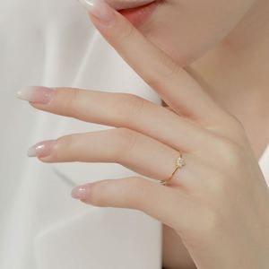 Anillos de Joyería para Mujer Dylam, Diseño Minimalista, Rodio, Chapado en Oro de 18K, Plata de Ley 925, Forma de Copo de Nieve, Circonita Cúbica 5A - Product Image 3