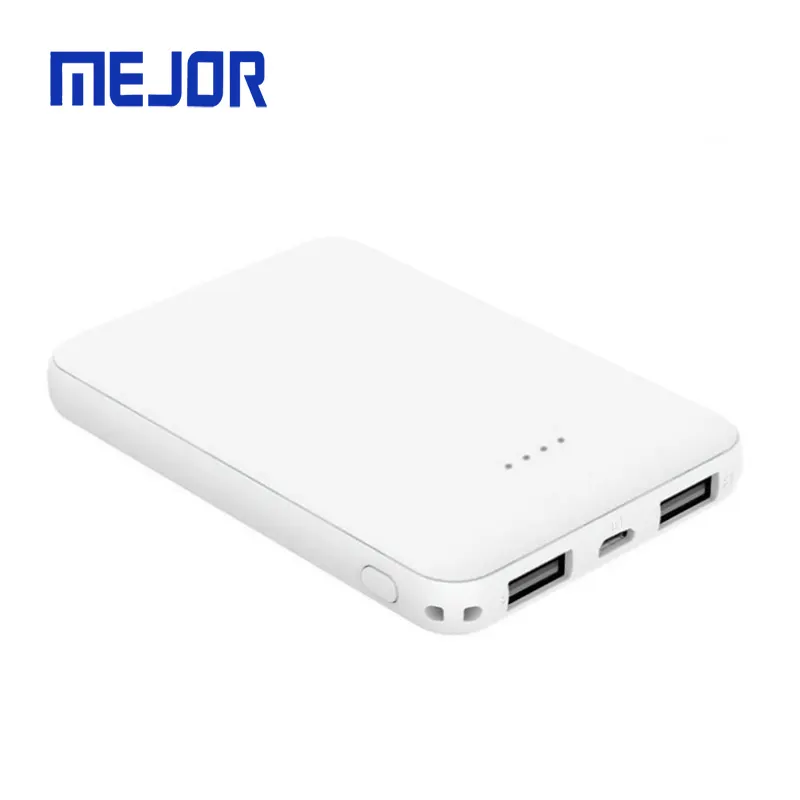 Phổ Biến Thẻ Tín Dụng Nhỏ Kích Thước Powerbank OEM Điện Thoại Di Động Sạc Kép USB Ngân Hàng Điện 5000 MAh