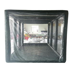 Abri de voiture gonflable extérieur de 5 m/16,4 pi de long pour le stockage de voitures, tente <span class=keywords><strong>bulle</strong></span> avec cadre noir en PVC et pompe à air électrique - Product Image 1