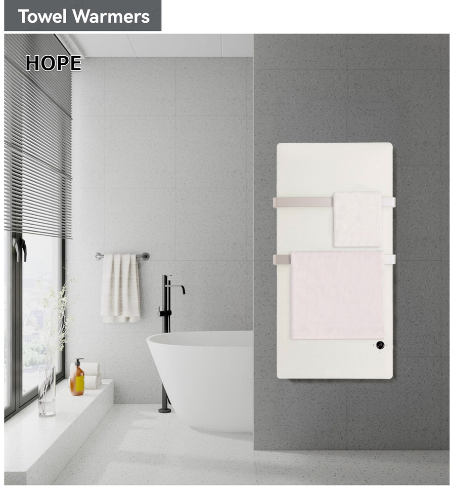 Hope Radiator Apas Hope 600W Towel Rail Radiator Crystal Heater Bathroom Radiator Heater ...