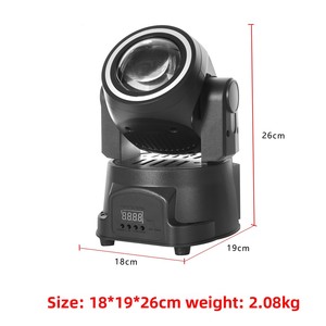 Mini projecteur LED à tête mobile avec lumière auxiliaire, professionnel IP33, éclairage de scène, équipement DJ pour fêtes, bars, discothèques - Product Image 3