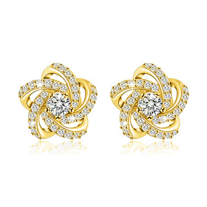 Orecchini a Perno a Forma di Stella Intrecciata per Donne, Accessori per Orecchie da Indossare Quotidianamente - Product Image 4