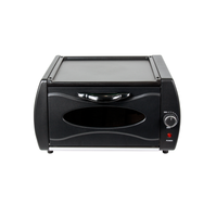 Four de comptoir portable 2100W avec chaleur réglable et surface antiadhésive, parfait pour les pizzas, les toasts et les grillades de 9 pouces