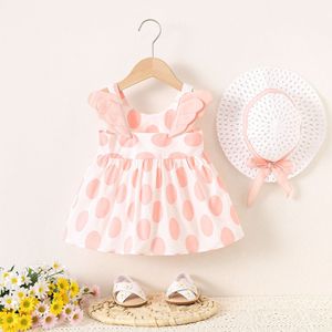 746 all'ingrosso <span class=keywords><strong>abbigliamento</strong></span> per bambini nuove ragazze 'grande a pois vestito da principessa con cappello abito da spiaggia per 7 anni 18-24 <span class=keywords><strong>mesi</strong></span> - Product Image 1