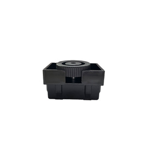 <b>Adjustable</b> Furniture Leg Black Plastic <b>Square</b> Base With Screw Easy Installation For Furniture Stability - Product Image 2