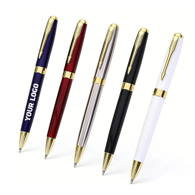 Ballpoint Pen Manufacturer Wholesale High Quality White Luxury Gift Pen Customized Logo Accepted Corporate Metal Pen