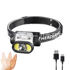 Lampe frontale LED rechargeable 1200mAh, charge Type C, camping, pêche, course nocturne, éclairage extérieur - Product Image 1