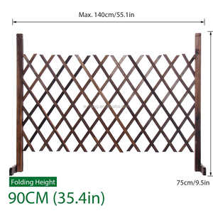OEM Décoration de clôture de jardin <span class=keywords><strong>Panneau</strong></span> de clôture extensible en <span class=keywords><strong>bois</strong></span> pour café maison cour jardin <span class=keywords><strong>plante</strong></span> escalade treillis cloison décorative - Product Image 6