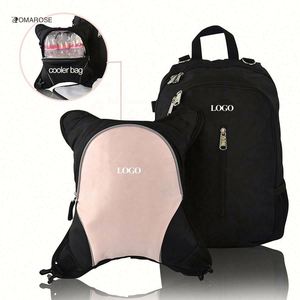 Sac à dos à langer de voyage unisexe avec compartiment isotherme, matelas à langer et motif imprimé personnalisable - Product Image 1