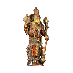 신화적인 가루다 새와 전통 황동 비슈누 신 동상-힌두교 사원 예술 조각 선물 - Product Image 5