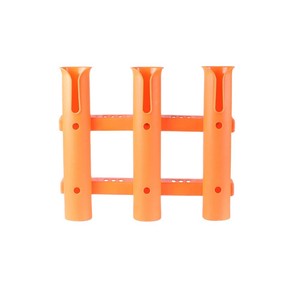 Three Tube Plastic Fishing Rod Holder For Boat Kayak Motorboat <b>Yacht</b> Orange Red Color ZB1205 3 - Product Image 1