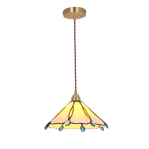 Lámpara de Araña Retro Ouhaodi para Restaurante, Lámpara Colgante de Vidrio de Colores Creativa para Estudio, Vestidor, Diseño Artístico Simple y Elegante - Product Image 4