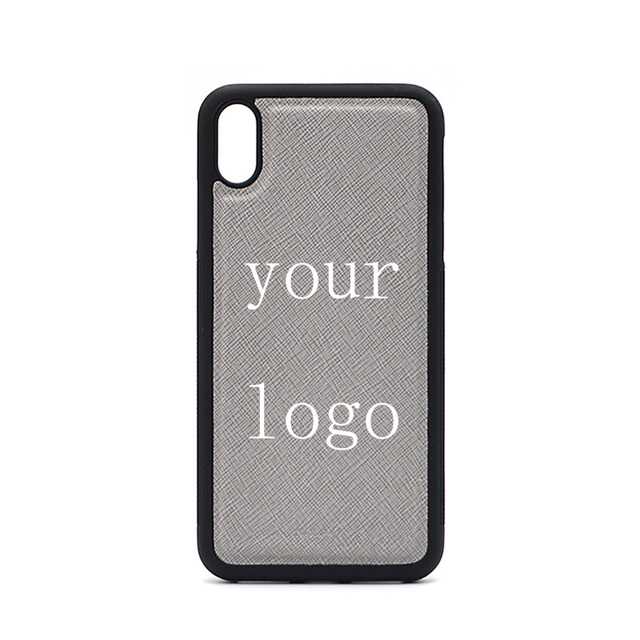 Ysure Luxury Brand 3D Design Your Own Logo Pu Saffiano Leather Phone Case for Phone 7 7plus 8 X XS MAX XR
