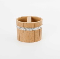 Ensemble d'accessoires de salle de bain 4 pièces en résine, design moderne et luxueux, motif grain de bois imitation, détails en corde tressée argentée, facile à nettoyer, pour la maison