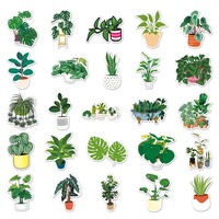 50 pièces haute qualité Art frais Simple plante naturelle motif personnalité botanique autocollant grand livre coque de téléphone guitare garde-robe autocollant