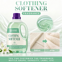 Lessive liquide assouplissante pour vêtements en verre violet menthe avec poignée, parfum longue durée, fraîcheur, produits de nettoyage