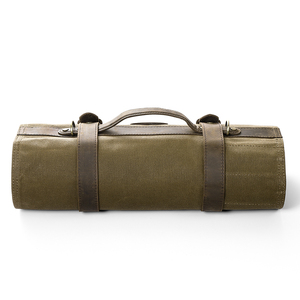 Pochette de rangement pliable Portable couteaux de cuisine sacs toile et cuir couteau de Chef rouleau sac bandoulière réglable - Product Image 2