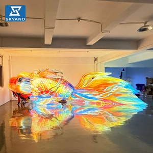 ไฟ LED แขวนขนาดใหญ่ รูปปลาการ์ตูนเป่าลมสีรุ้ง สำหรับตกแต่งเวที งานปาร์ตี้ และงานอีเว้นท์เชิงพาณิชย์ - Product Image 1