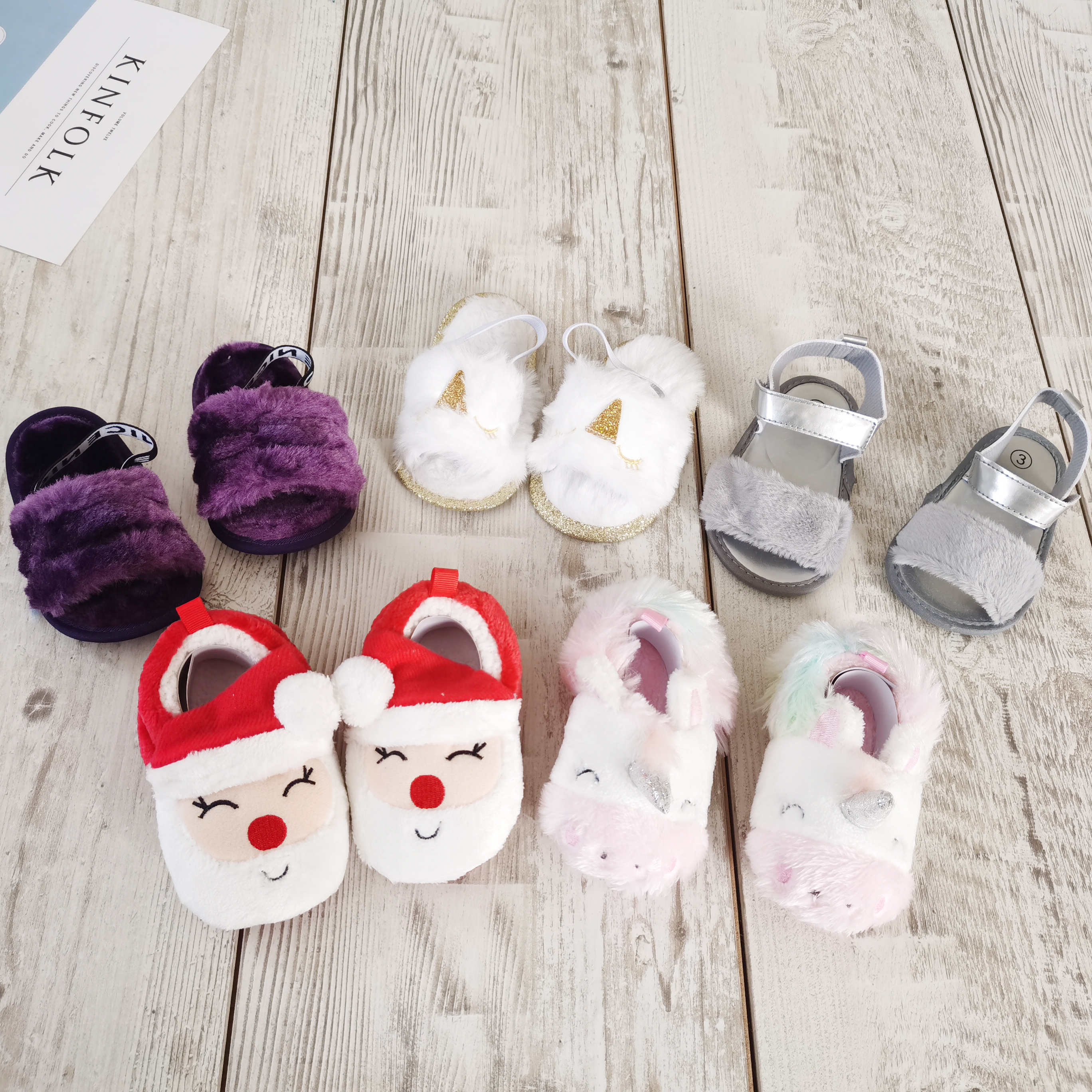 Китай производитель на заказ оптовая продажа детская обувь, пушистый искусственный мех детские Тапочки