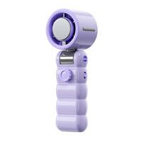 Ventilateur portable pliable à brume nano, haute vitesse, rechargeable par USB, en plastique, longue durée, pour voiture et usage personnel
