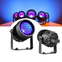 Projecteur LED EPIC PAR IP65 étanche DMX512 RGBALC avec culot E27, anneau halo RGB et faisceau indépendants