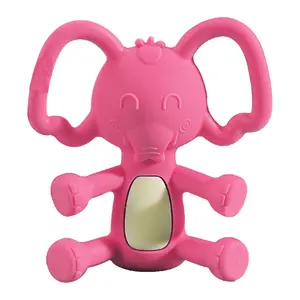 Nhà Máy sơ sinh Làm dịu phim hoạt hình Elephant Silicone bé Teether Chewable mọc răng đồ chơi