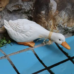 Estatua impermeable de Pato Donald, adornos de jardín, figurita de resina personalizada, decoración de jardín al aire libre, precio de fábrica