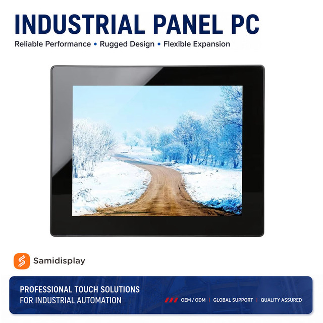 12.1 Inch IP65 Waterproof Capacitive LCD Touch Screen Industrial Monitor with DVI D SUB USB Interfaces