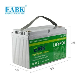 过充电保护定制放电电流深循环Lifepo4电池100ah 150ah 12v