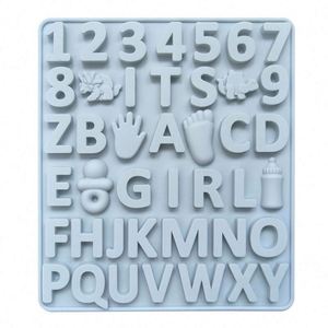 Nuevos Moldes de Chocolate con Letras y Números, Mini Moldes de Resina con Letras, Pequeños Moldes de Silicona para Números y Alfabeto, Molde de Fundición de Epoxi - Product Image 2