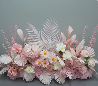 Ensemble de fleurs artificielles en soie tendance pour sol et boules, décoration écologique et magnifique pour la photographie et les vitrines