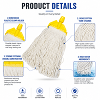 Recharge de tête de balai serpillère en coton professionnel, personnalisable, très absorbante, durable et réutilisable, pour le nettoyage des sols de cuisine
