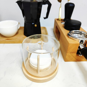 กล่องเก็บกระดาษกรองพร้อมฐานไม้และฝาแก้วสำหรับอุปกรณ์ชงกาแฟ - Product Image 4