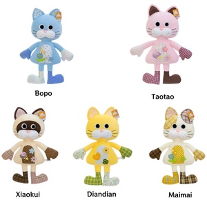 ตุ๊กตาแมวแพทช์เวิร์คน่ารัก ของเล่นตุ๊กตาขนนุ่ม ขายส่ง <span class=keywords><strong>หมอนข้าง</strong></span>นุ่มฟู ตกแต่งห้องนอน โซฟา ของตกแต่งบ้าน ของขวัญเพื่อความสบายสำหรับเด็ก - Product Image 3
