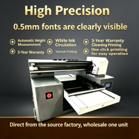 Printer UV Flatbed Digital A3 Multicolor dengan Tinta Putih, Pernis, Penyesuaian Ketinggian Otomatis, dan Penentuan Posisi Visual AI Baru, Layar Sentuh