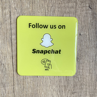 Tarjeta de Visita NFC de 10 cm para Redes Sociales, Tocar para Seguir en Instagram, Snapchat, WhatsApp, Facebook, Letrero de Reseñas de Trustpilot