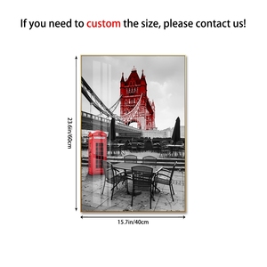 Huamiao 40*60cm paesaggio urbano <span class=keywords><strong>fotografia</strong></span> pittura Cool tonalità arte parete decorazione di cristallo porcellana - Product Image 3