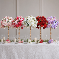 Boule de fleurs artificielles pour centre de table de mariage, centre de table floral en soie de roses mélangées pour banquet, fête et décoration de table d'hôtel
