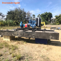 Installation de lavage d'or portable à grande échelle à faible consommation d'énergie avec trommel et séparation gravitaire pour l'orpaillage en rivière